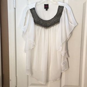 FINAL MARKDOWN Ladies’ 2b bebe Beaded Cold-shoulder Top (S)